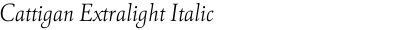 Cattigan Extralight Italic